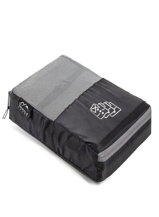 Tripole Polyester Organizer Packs - Cylindrical Shaped For Rucksacks - Set Of 6 | Shirt Bag | Black, 5 cm, 19 cm - Image 4